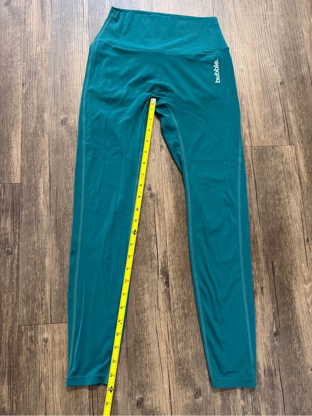 Activewear High-Waist Teal Scrunch Bootie Pocket Leggings Stretch Yoga Workout S - Picture 11 of 11